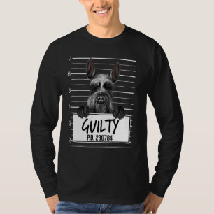 Giant Schnauzer Mugshot Guilty Hund T Shirt
