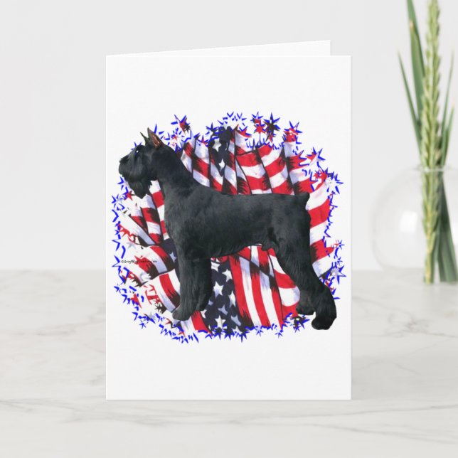 Giant Schnauzer Patriot Kort (Framsida)