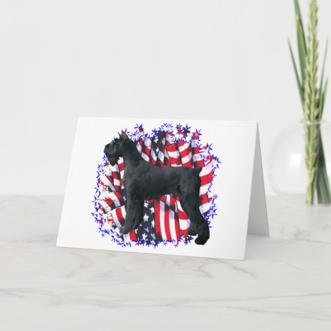 Giant Schnauzer Patriot Kort (Framsida)