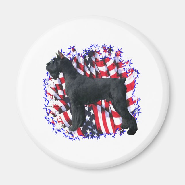 Giant Schnauzer Patriot Magnet (Framsidan)