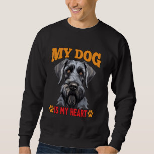 Giant Schnauzer Pet Hundägare Design Min Hund är m Lång Ärmad Tröja