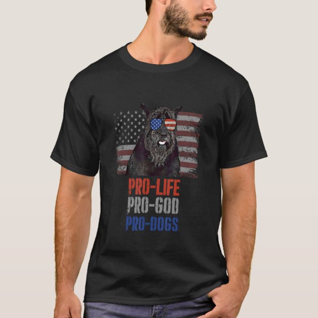 Giant Schnauzer Pro Life Pro God Pro Hundar T Shirt (Framsida)