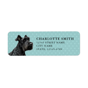 Giant Schnauzer-Returetiketter Returadress Etikett