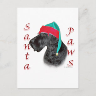 Giant Schnauzer Santa Tassar Helg Vykort