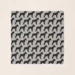 Giant Schnauzer Silhouettes Mönster Sjal<br><div class="desc">Giant Schnauzer Älskare Scarf</div>