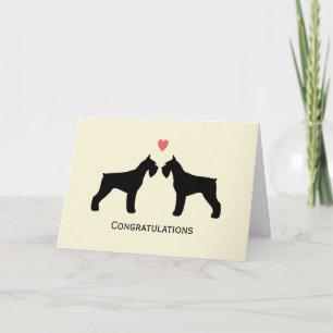 Giant Schnauzers bröllopskonfirmation Kort