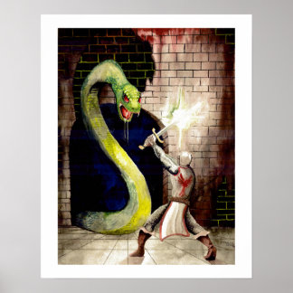 "Giant Serpent" - målning av Tracy Lesch Poster