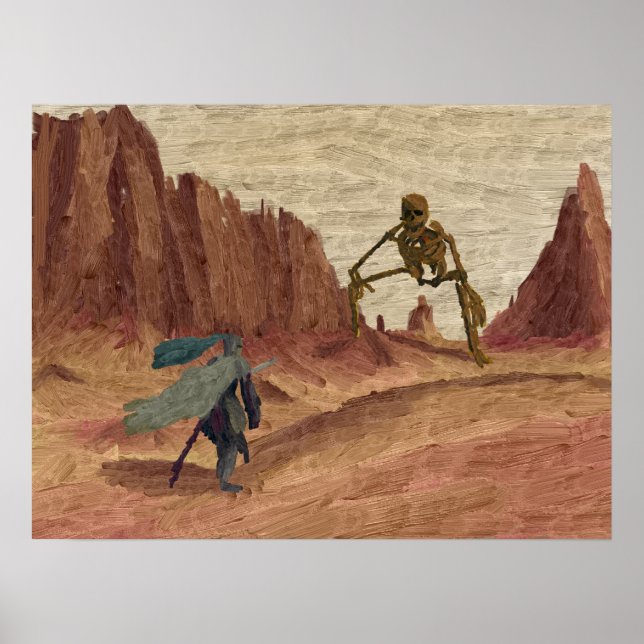 Giant Skeleton of the Dusty Desert Poster (Framsidan)
