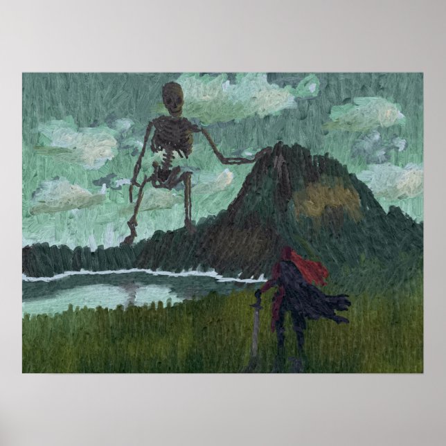 Giant Skeleton Painting Poster (Framsidan)