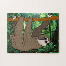 Giant Sloth Jungle Design Jigszle Puzzle Pussel