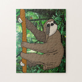 Giant Sloth Jungle Design Jigszle Puzzle Pussel