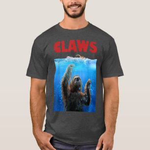 Giant Sloth Terrorizing Swimmer, var försiktig med T Shirt