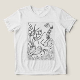 Giant snigel med blommor t shirt