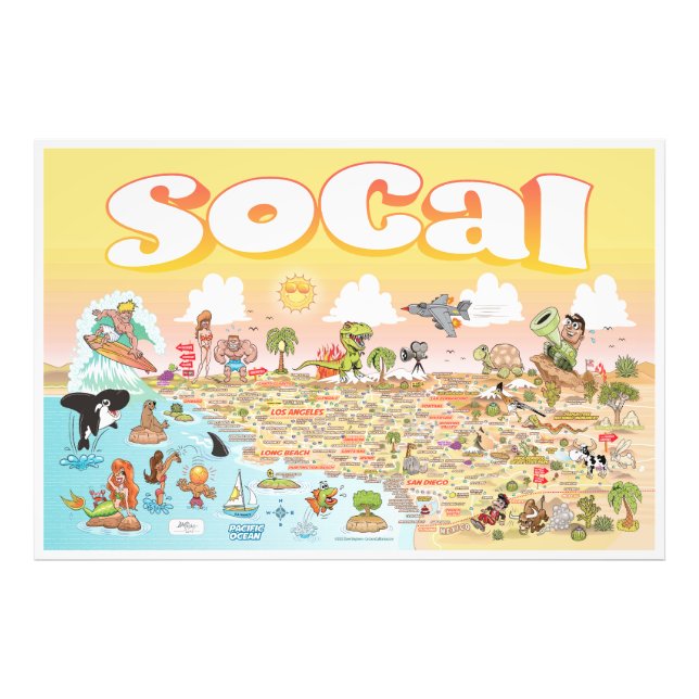 Giant SoCal Sunset Fototryck (Framsidan)
