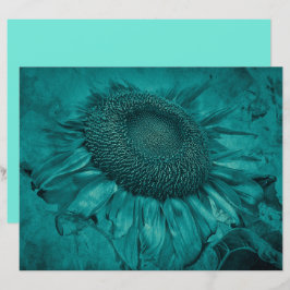 Giant Solros Teal Blue Vintage Antique