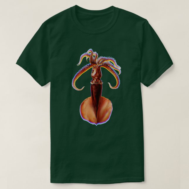 Giant Squid Fringed T Shirt (Design framsida)
