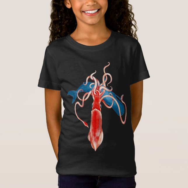 Giant Squid vs. Whale T Shirt (Framsida)