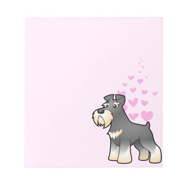 Giant/Standard/Miniature Schnauzer Kärlek Anteckningsblock (Framsida)
