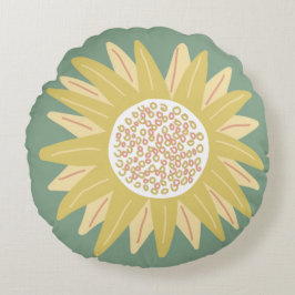 Giant Sunblomma Rund Kudde