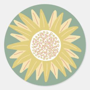 Giant Sunblomma Runt Klistermärke