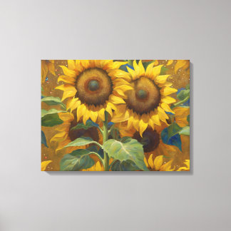 Giant Sunblommor på en sommardag Canvastryck