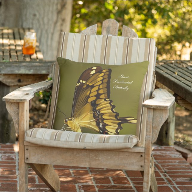 Giant Swallowtail Butterfly utomhus Dekorativ kudd Utomhuskudde (Stol)