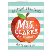 GIANT Teacher Apple Customized Tack Huge