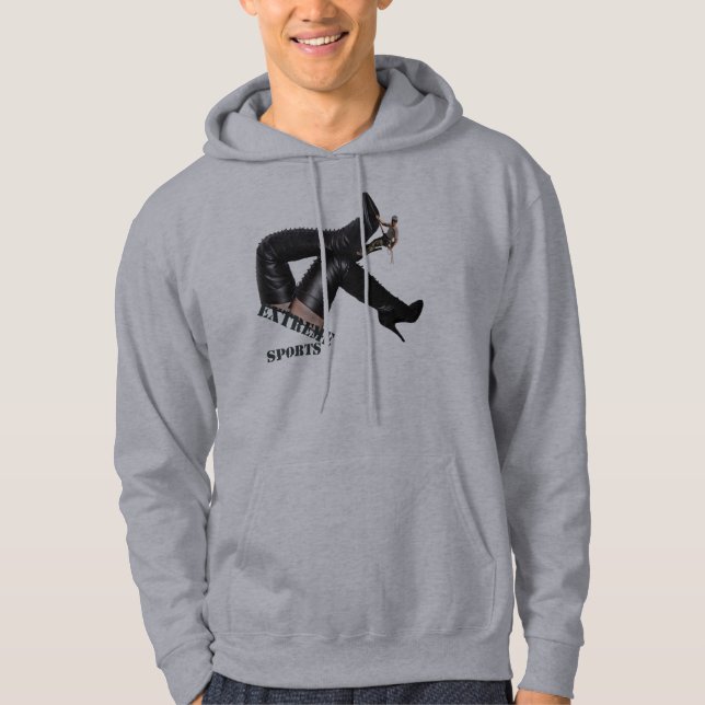 Giant Thigh HIgh Boots klättrades upp Hoodie (Framsida)