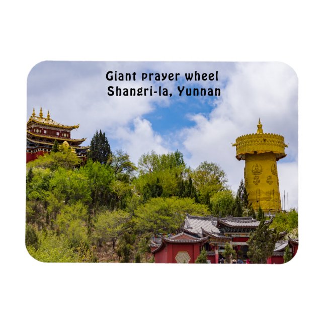 Giant tibetan prayer-hjul i Shangri-la - Yunnan Magnet (Horisontell)