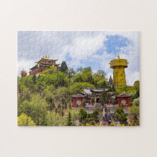Giant tibetan prayer-hjul i Shangri-la - Yunnan Pussel