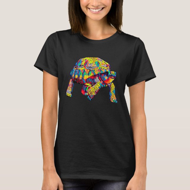 Giant Tortoise Turtle T Shirt (Framsida)