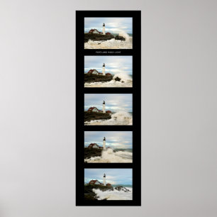 Giant Vågar Photo Collage Portland Head Lighthouse Poster