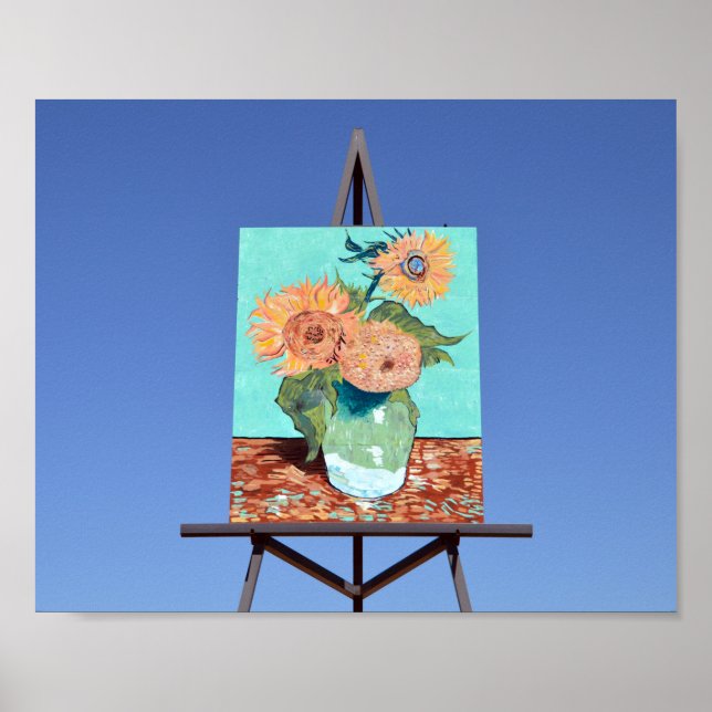 Giant Van Gogh Sunblommor Poster (Framsidan)