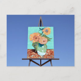 Giant Van Gogh's Sunblommor Artwork, Goodland, KS Vykort