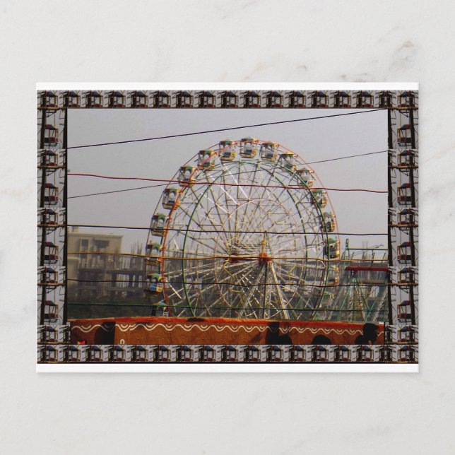 Giant Wheel Rides New Delhi India Craft Festivals Vykort (Framsida)