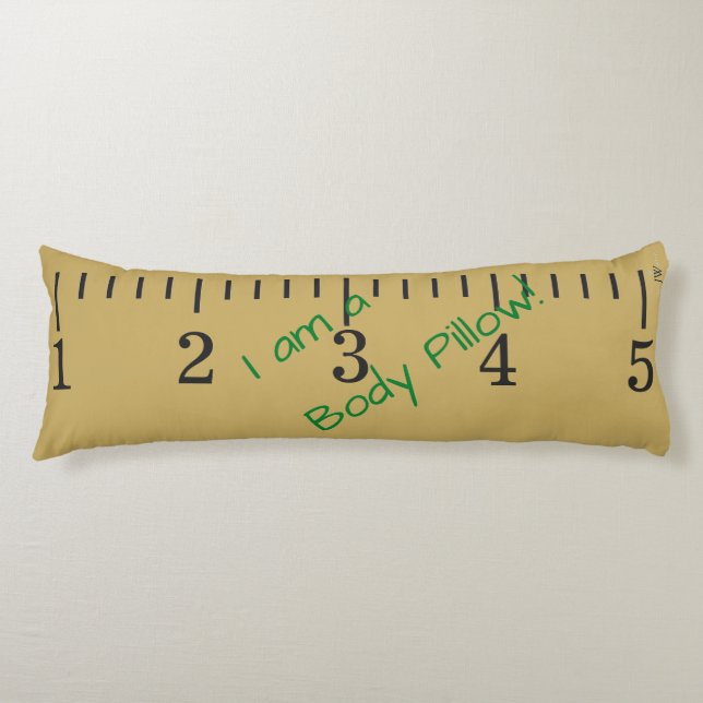 Giant Wooden Ruler - Body Pillow - Personalize it! Kroppskudde (Framsidan)