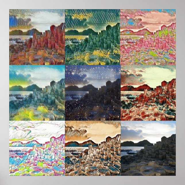 Giantens Causeway...Northern Ireland Collage Poster (Framsidan)