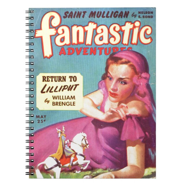 Giantess i en lavendelklänning anteckningsbok med spiral (Framsidan)