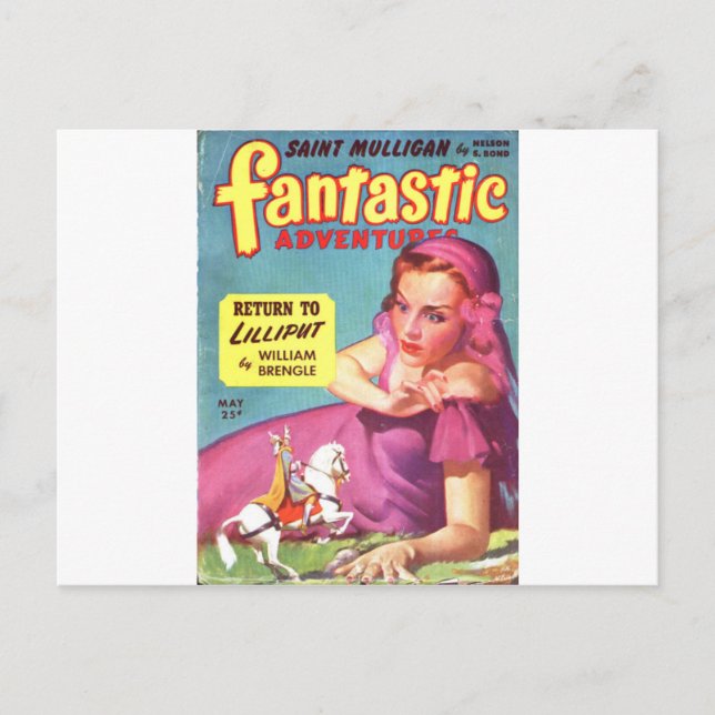 Giantess i en lavender Dress Vykort (Framsida)