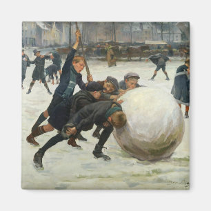 Giantesten kastar snöboll, 1903 magnet
