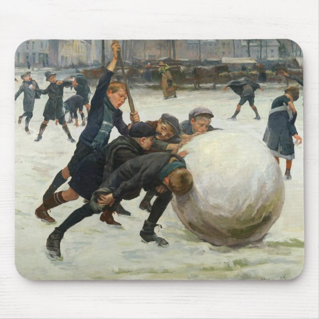 Giantesten kastar snöboll, 1903 musmatta (Framsidan)