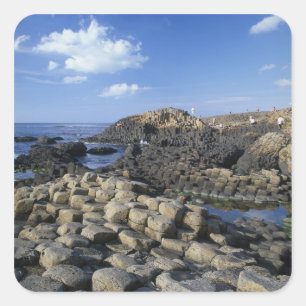 Giants Causeway, County Antrim, Norra Fyrkantigt Klistermärke