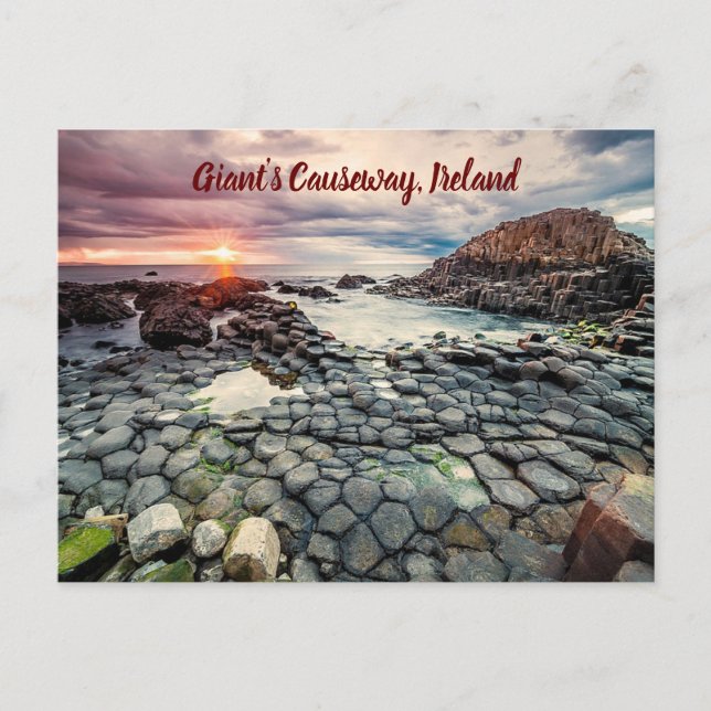 Giant's Causeway Ireland stilized Vykort (Framsida)