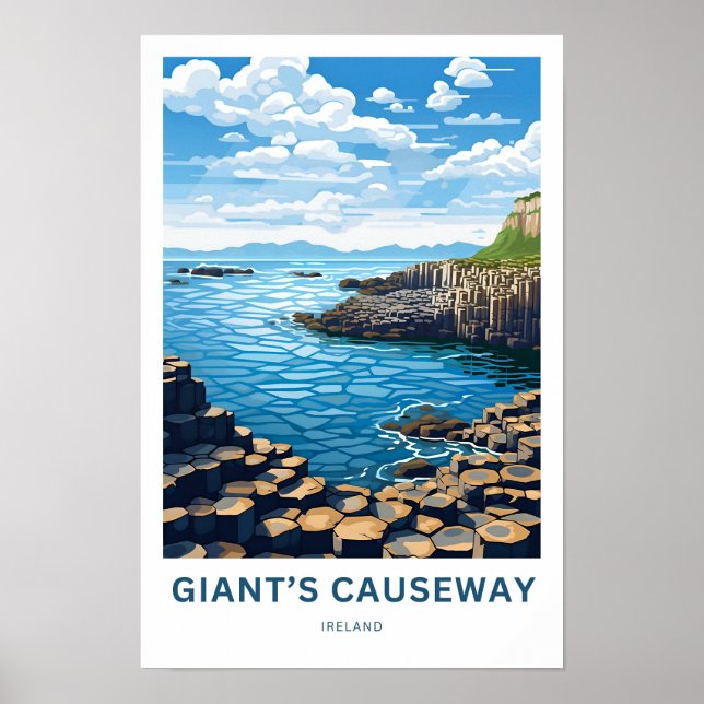 Giant's Causeway Ireland Travel Print Poster (Framsidan)