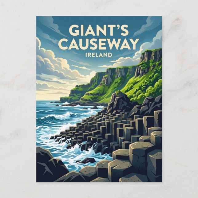 Giant's Causeway Irland Vykort (Framsida)