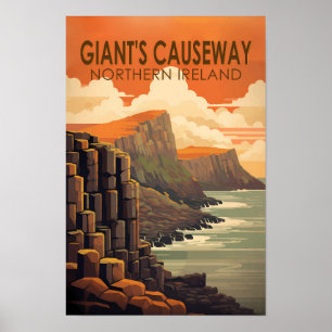 Giants Causeway Nordirland Resa Vintage Poster