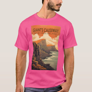 Giants Causeway Northern Ireland Travel Art Vintag T Shirt