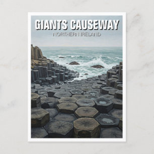 Giants Causeway Northern Ireland Travel Sunset Vykort