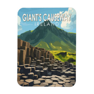 Giants Causeway Travel Art Vintage Magnet