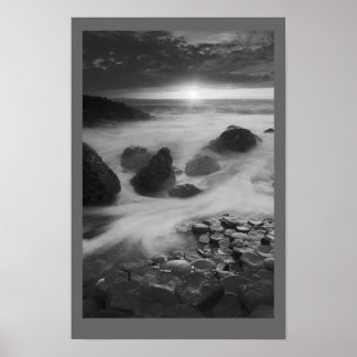 Giants Causeway vid sunset Poster